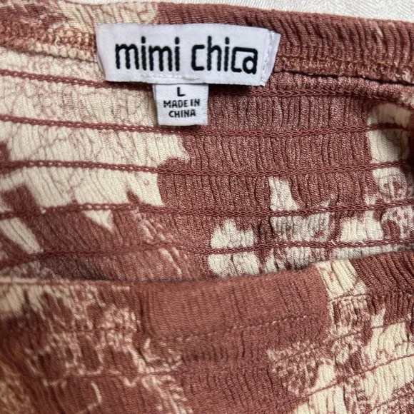 Mimi Chica Floral Jumpsuit - Brown and Cream - Picture 11 of 13